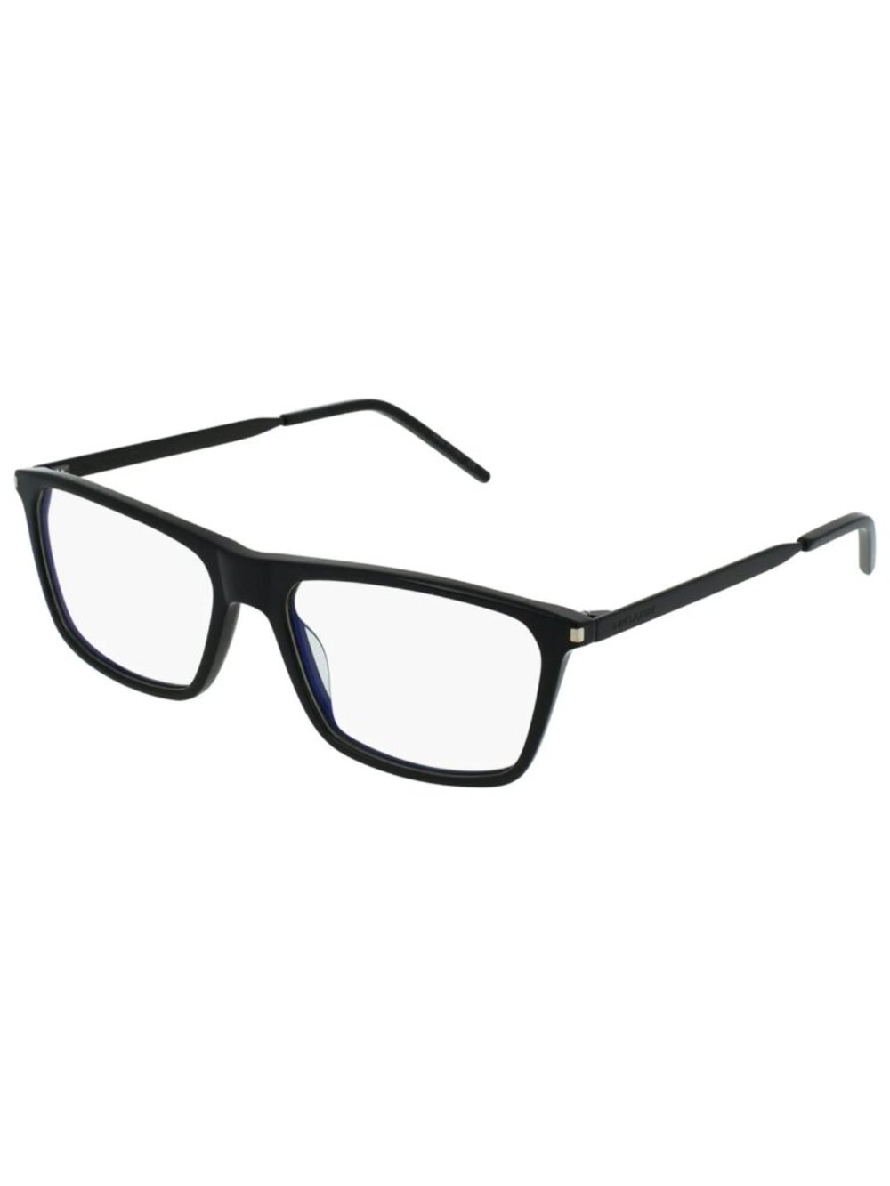 New Saint Laurent Women's Eyeglasses Square Rectangle Acetate Frame Mens Black